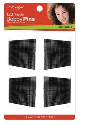 Bobby Pins Black 120Pcs 12Ct